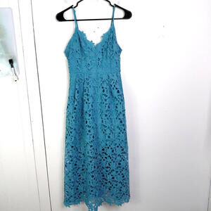 Astr Dress Womens Size M Lace A Line Midi Feminine Cocktail Party Half Lined